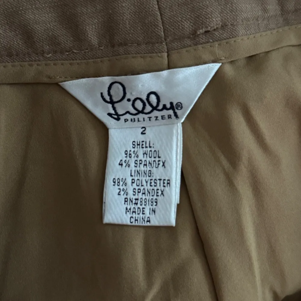 Lilly Pulitzer Pants Wide Leg Dress Career Trouser Business Slack Neutral Size 2 - Image 7