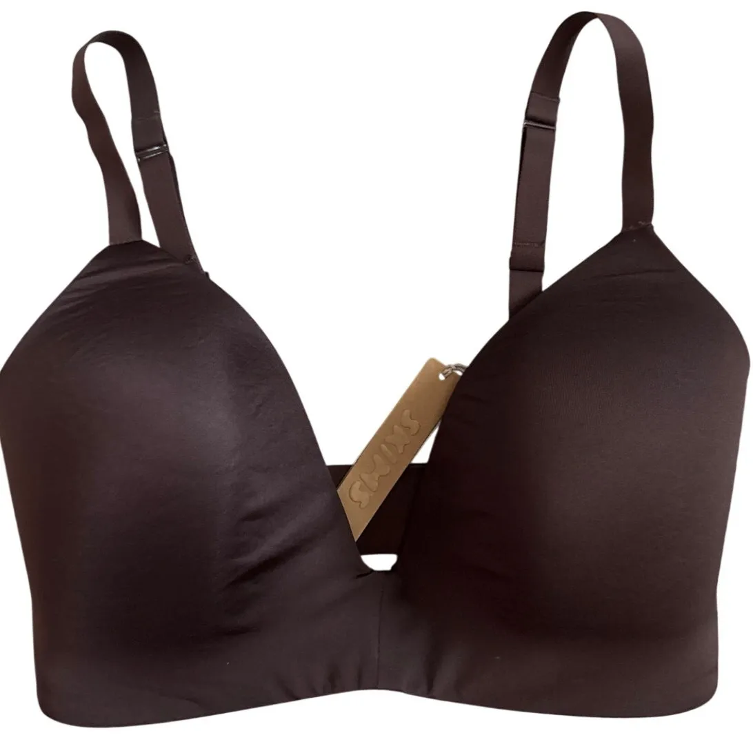 SKIMS Wireless Form T-Shirt Demi Bra in Cocoa  Size 32DDD - Image 4