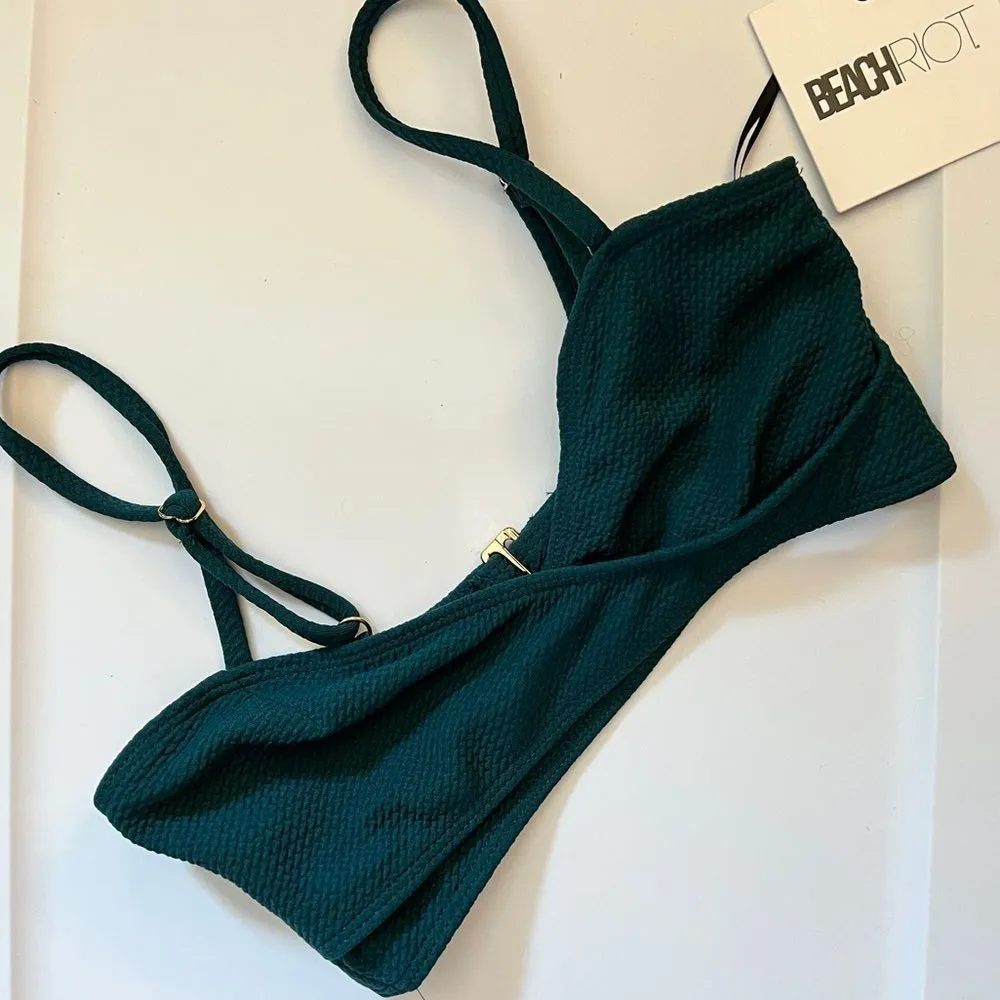 Beach Riot Forest Green Bikini Top‎ nwt - Image 5