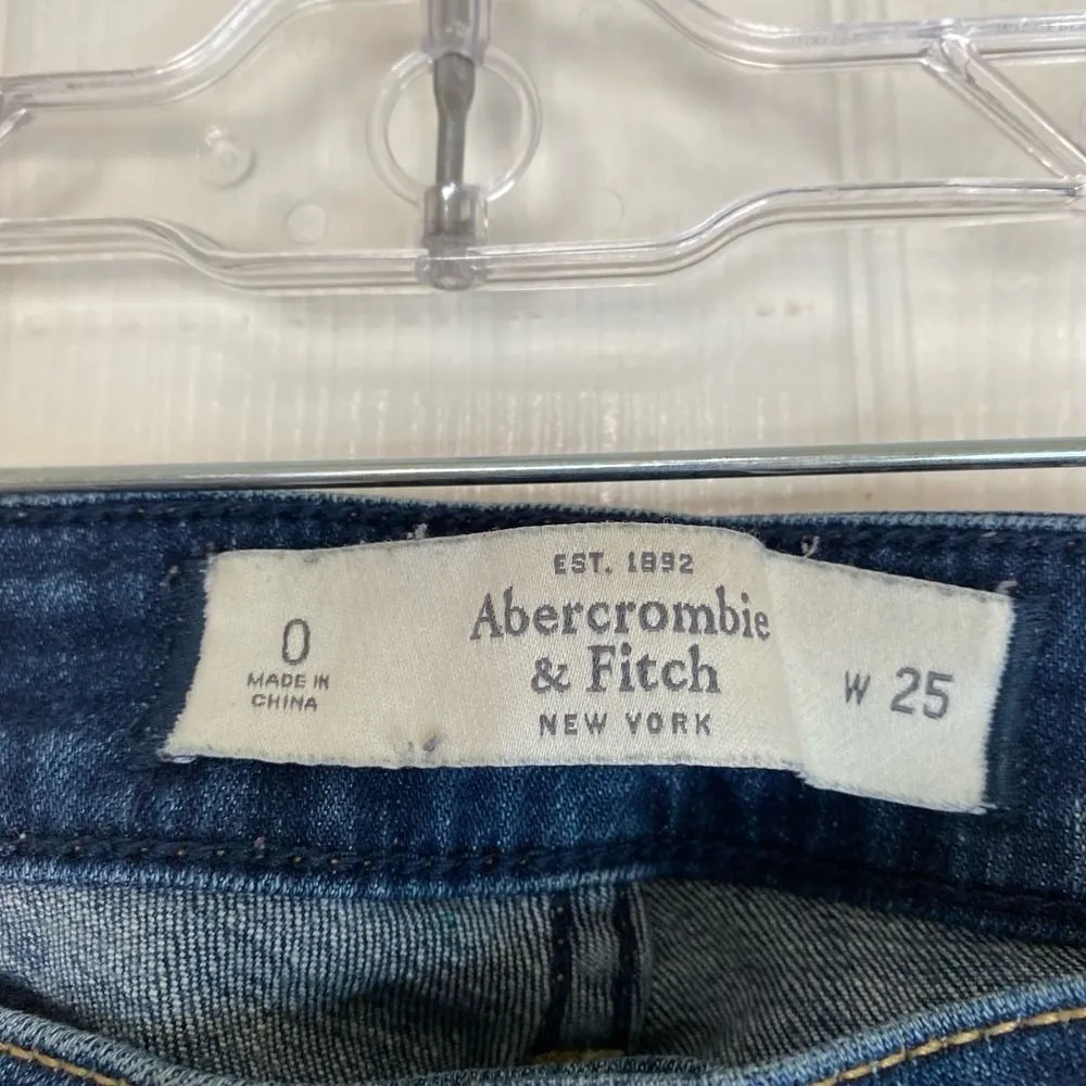 ABERCROMBIE & FITCH Skinny Jeans Size 25 Dark Wash - Image 4