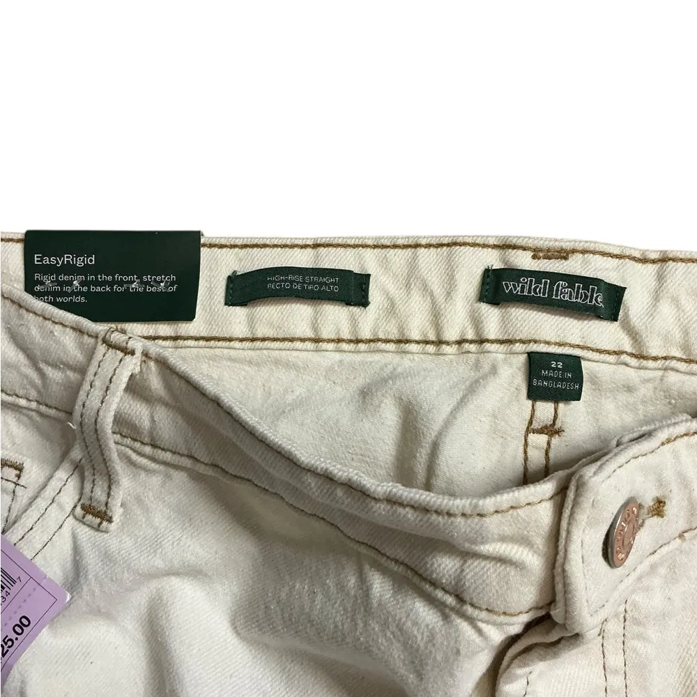 Wild Fable High Rise Cream Jeans - Image 5