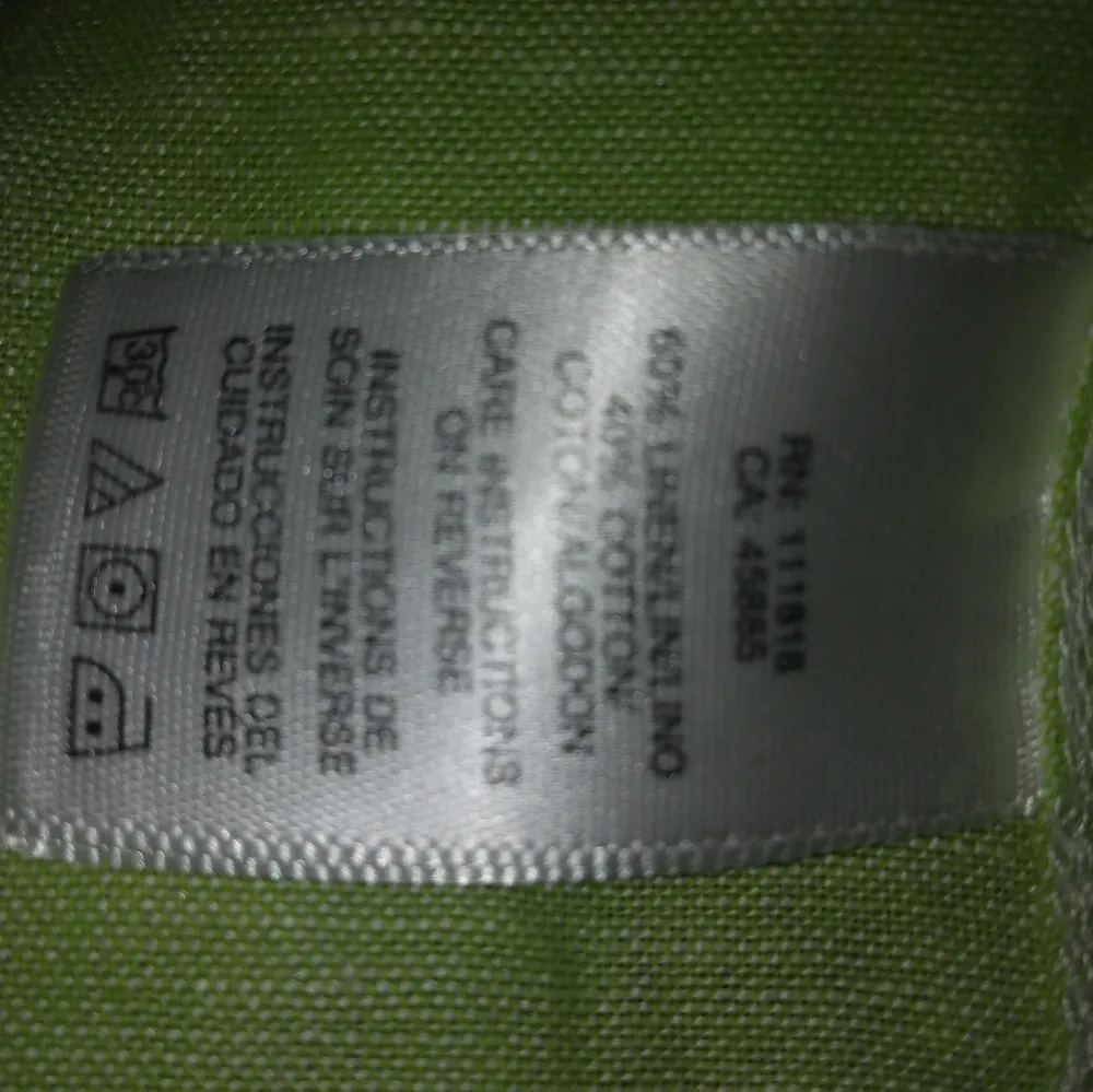 Michael Kors S Linen Cotton Lime Button Down Top - Image 5