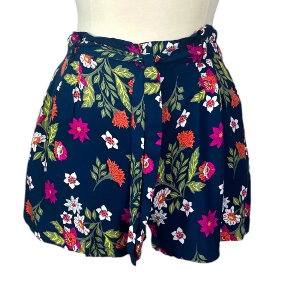 Time & Tru Short Tank 2 Piece Set Blue Floral Hot Pink Women’s Size Large 12/14 - Image 8