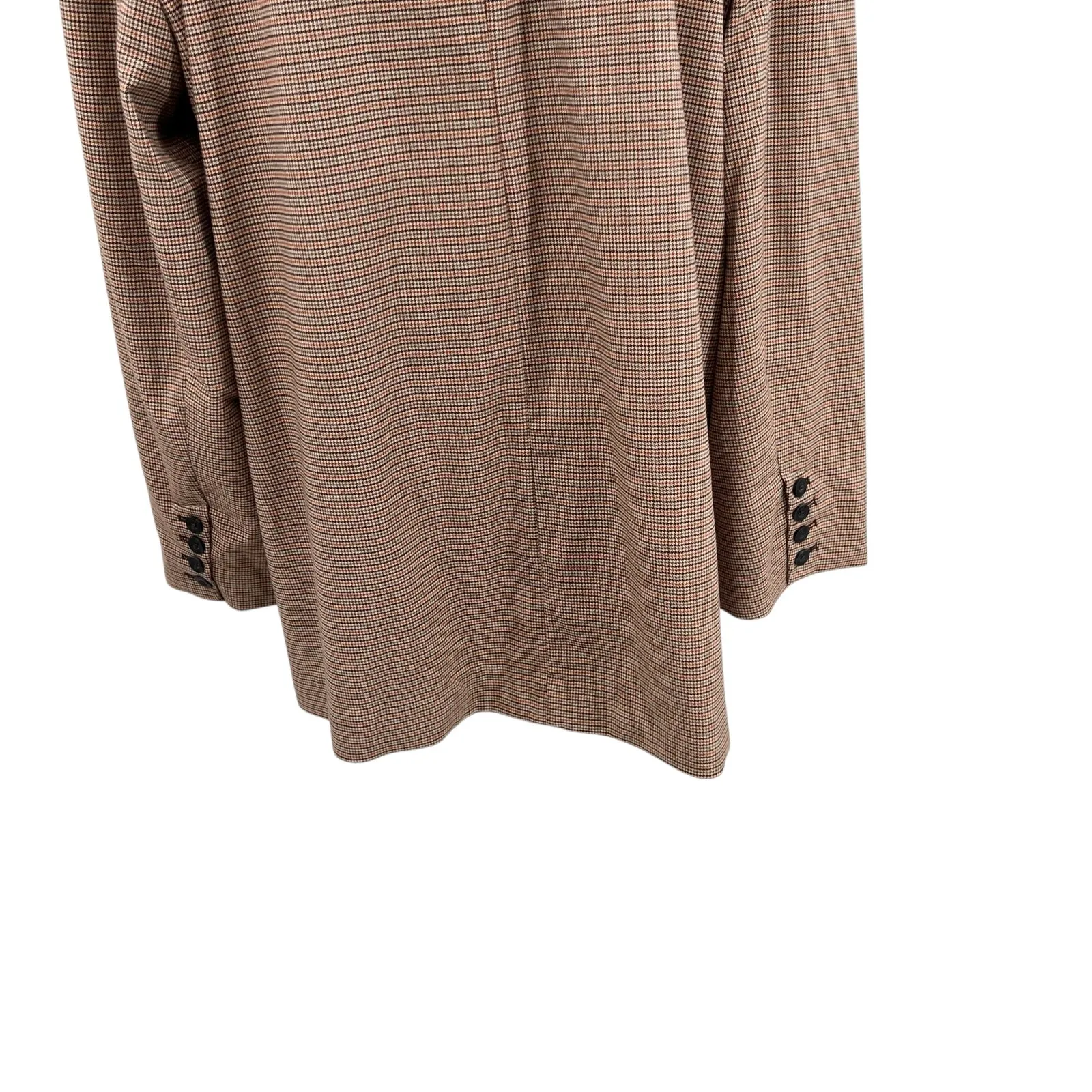 Free People Reggie Oversized Blazer Plaid Houndstooth Ginger Combo Size XL - Image 11