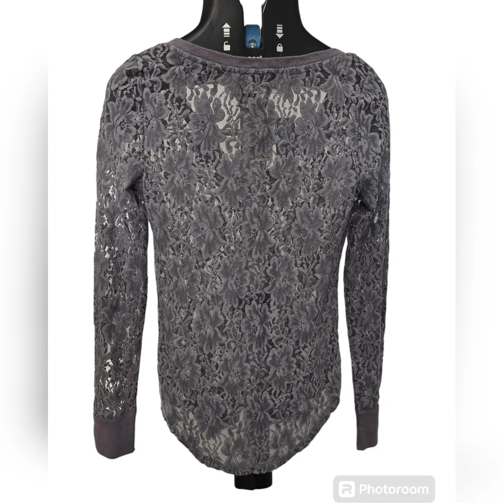 Aéropostale NWT gray lace long sleeve shirt y2k elena gilbert shirt - Image 2