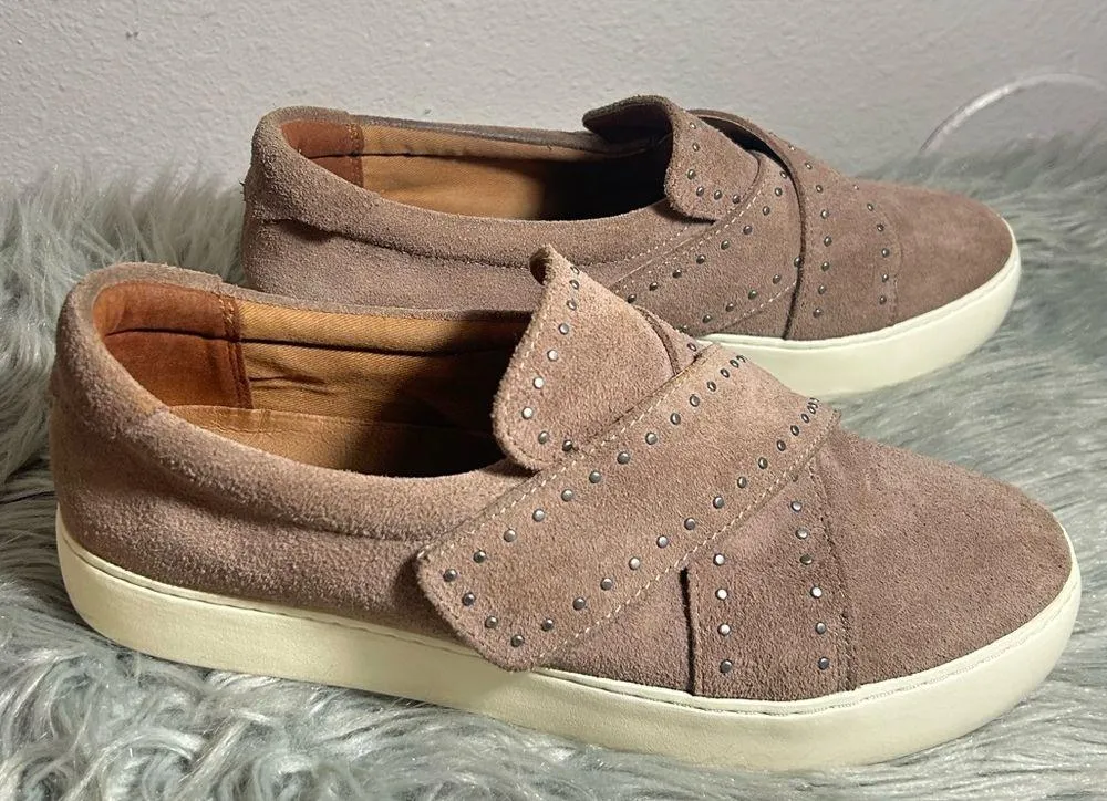 FRYE Nina Stud Slip On Suede Dusty Rose Sneakers Size 9.5 W - Image 4