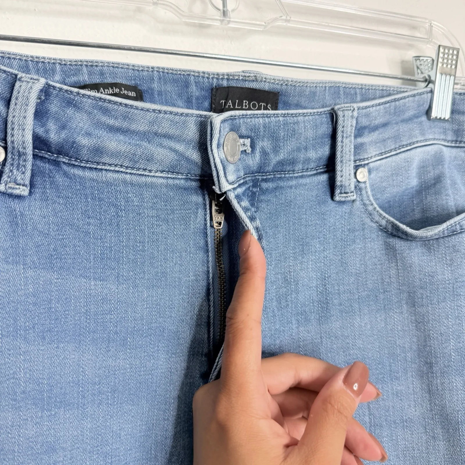 Talbots Slim Ankle Jean In Monterey Wash‎ Size 10 - Image 7