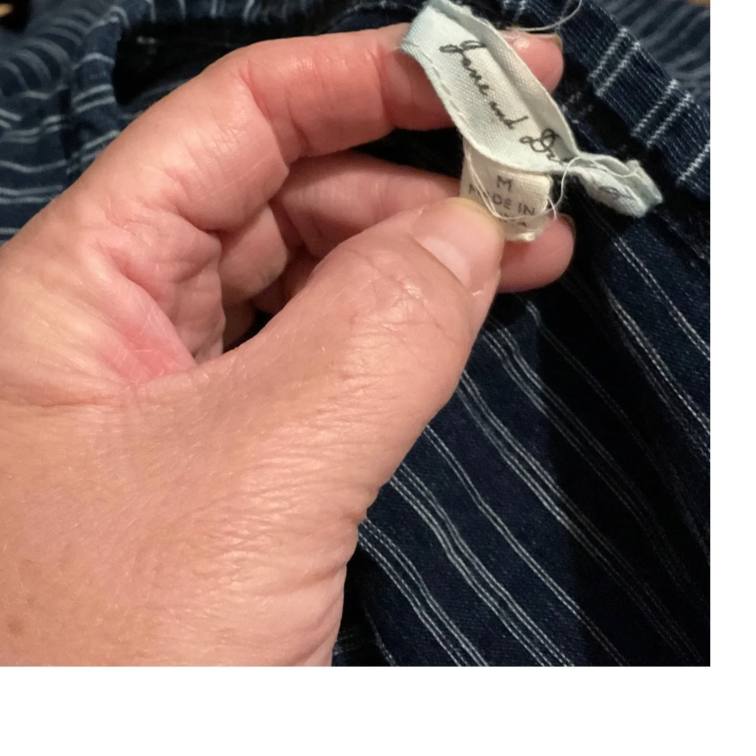 Jane and delancey AnthroStriped Dress 3/4 Sleeve Drawstring Casual Womens Size M - Image 2