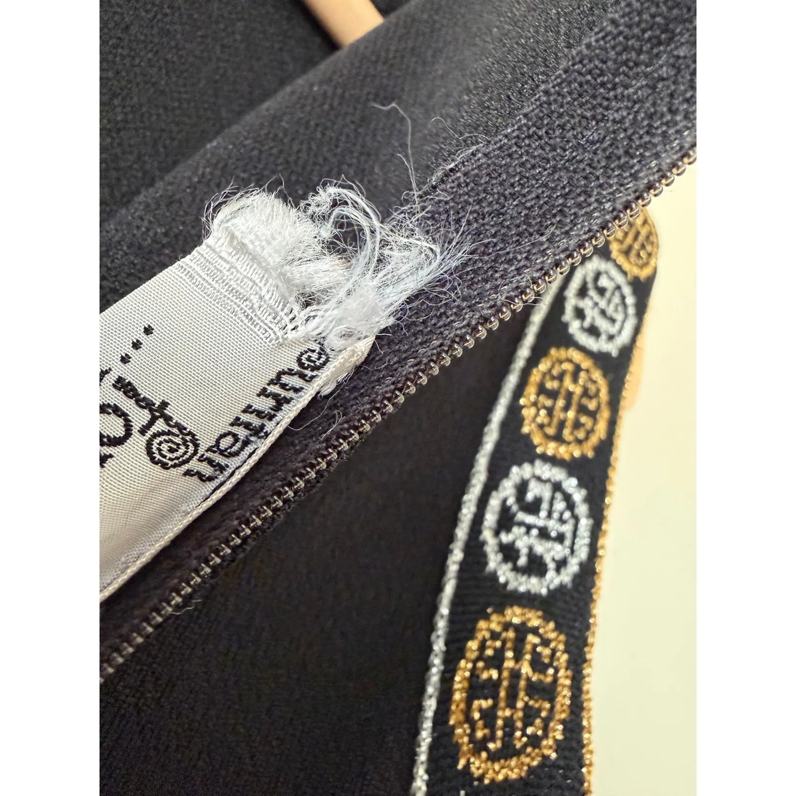 Vintage Black Sheath Dress Forever Young Barkcloth Asian Chinese Metallic Maxi L - Image 7