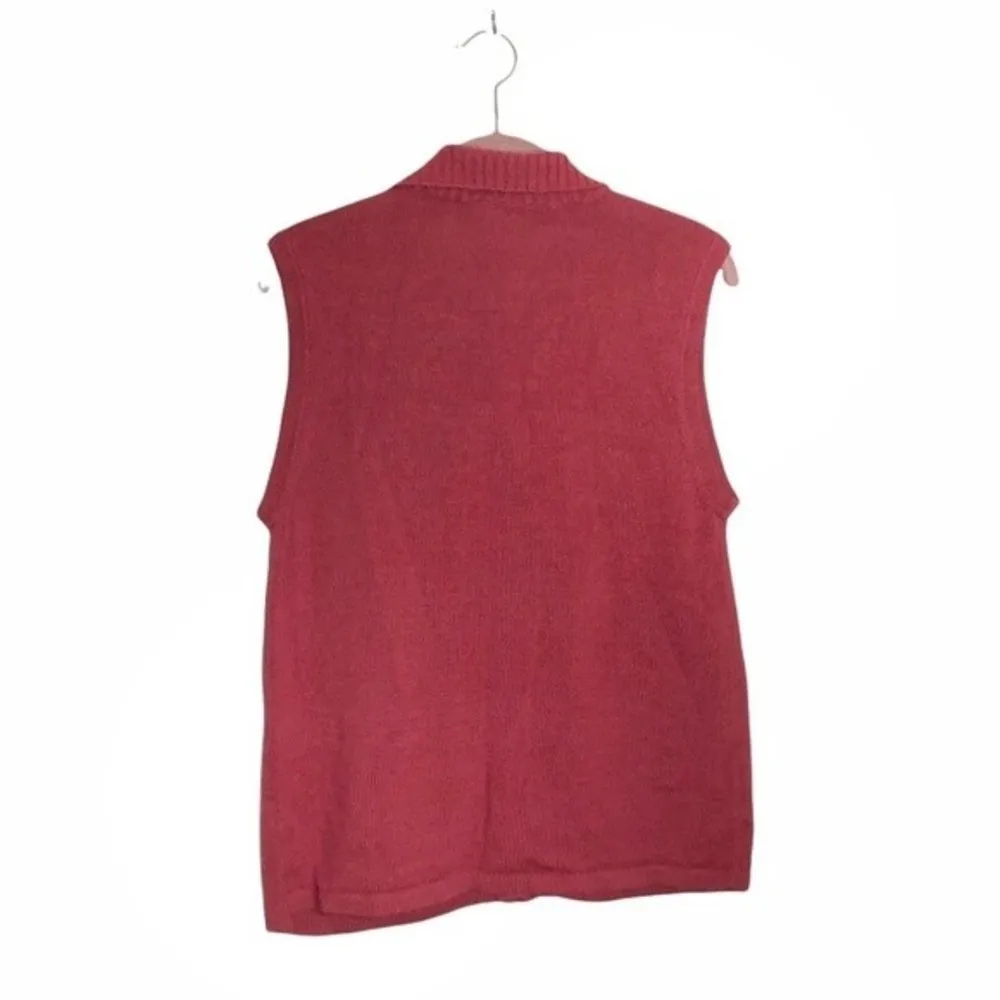 BLAIR Santa & Gifts Applique Knit Vest Retro Vintage Size Small CHRISTMAS - Image 4