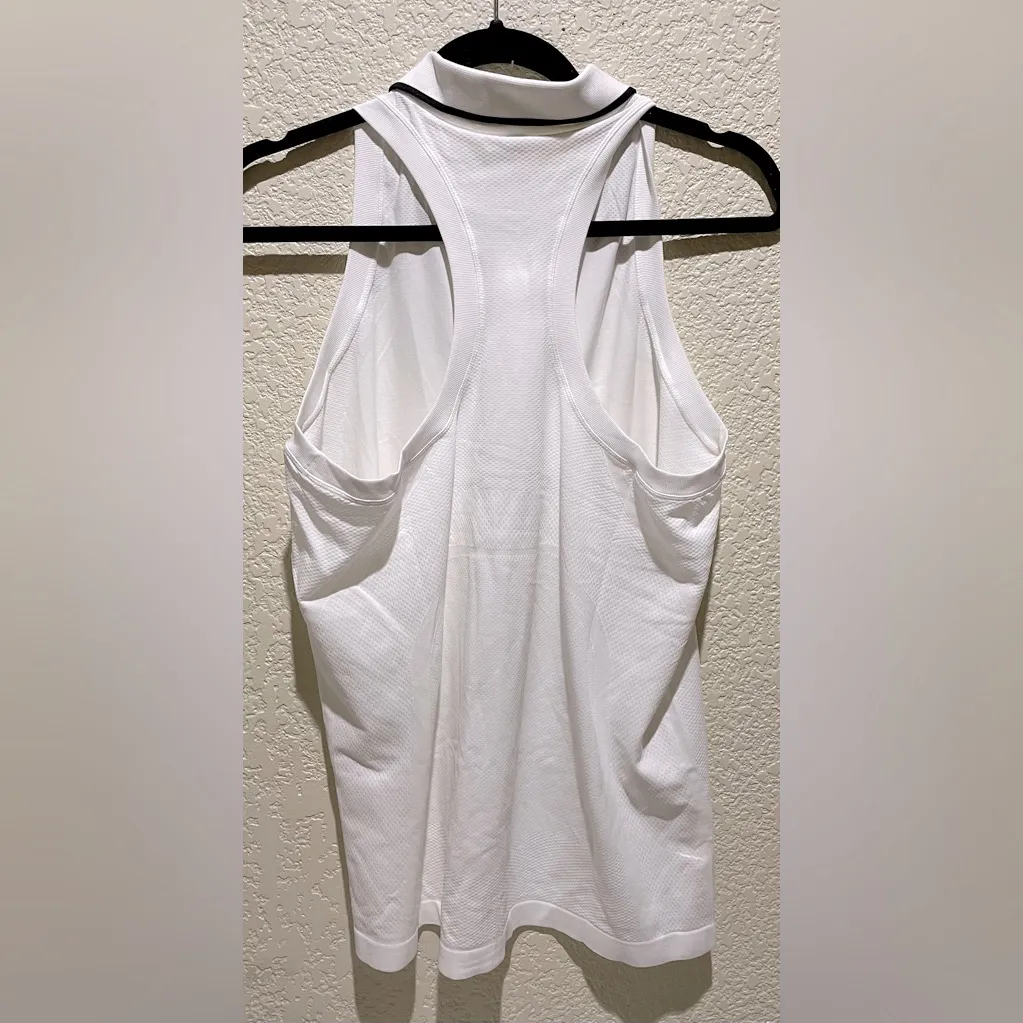 New Without Tags Athleta Momentum White Sleeveless Polo Shirts Top Size XL - Image 4