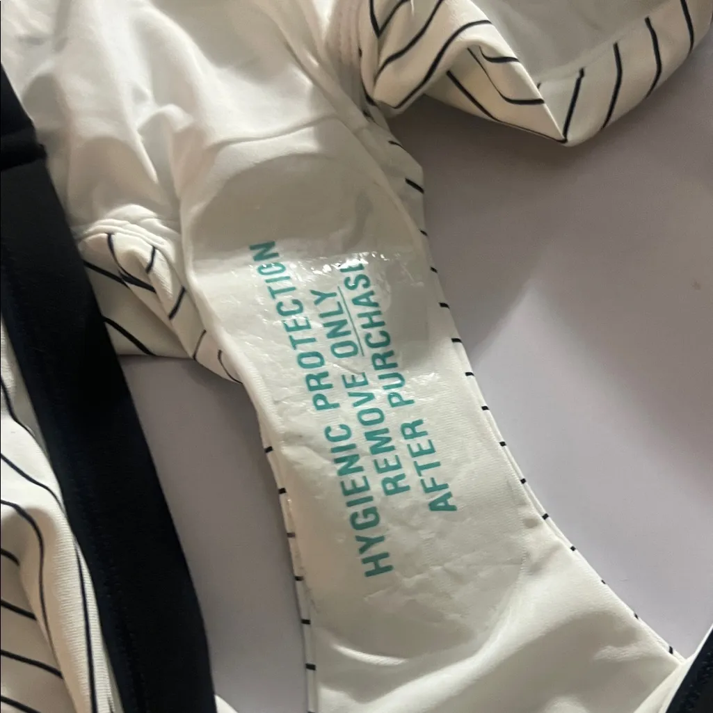 CALIA by Carrie Underwood Black and White Striped Bikini Bottoms XL - Image 2