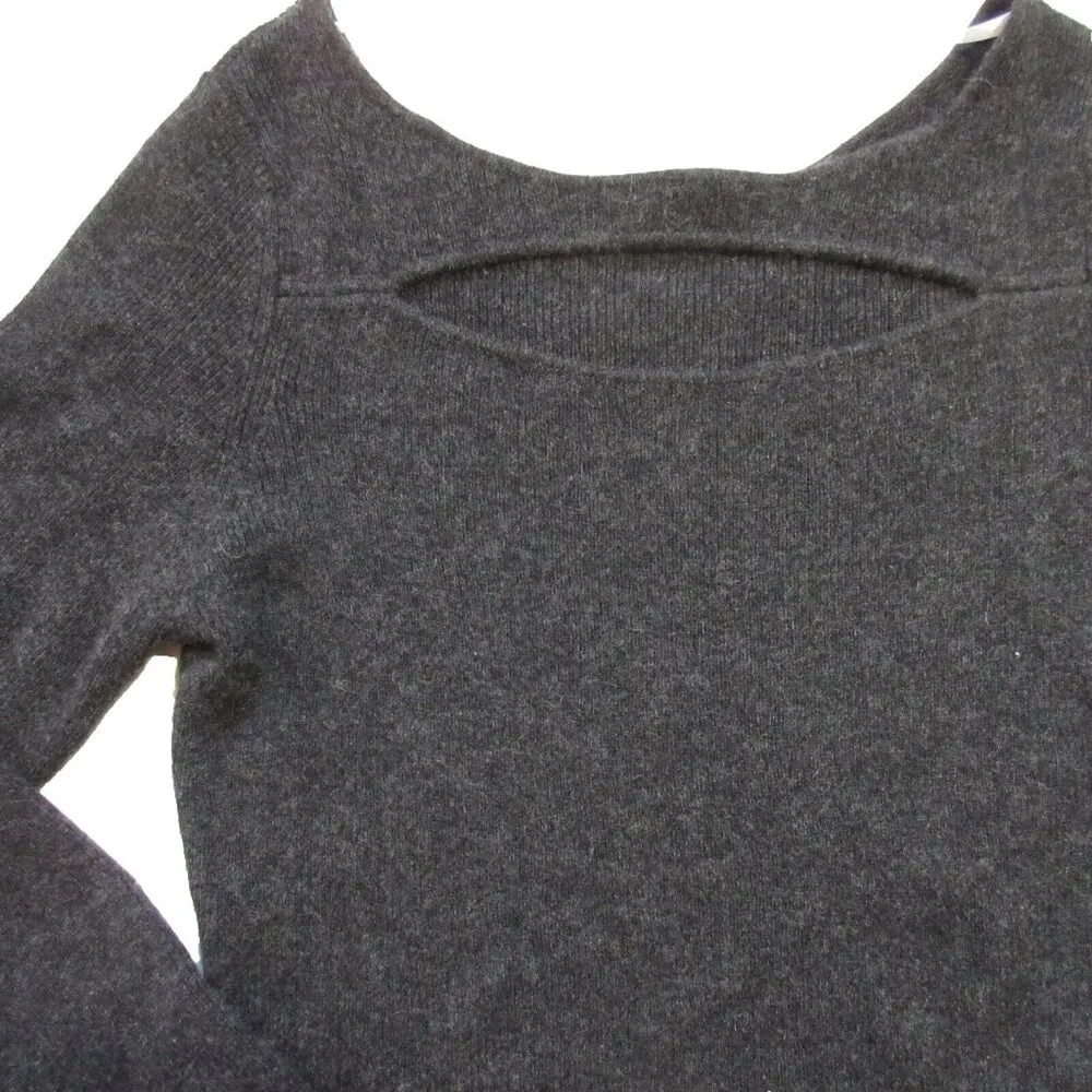 NWT Naadam Cashmere Cut Out Reversible Midi in Smoke Gray Sweater Dress M Size M - Image 6