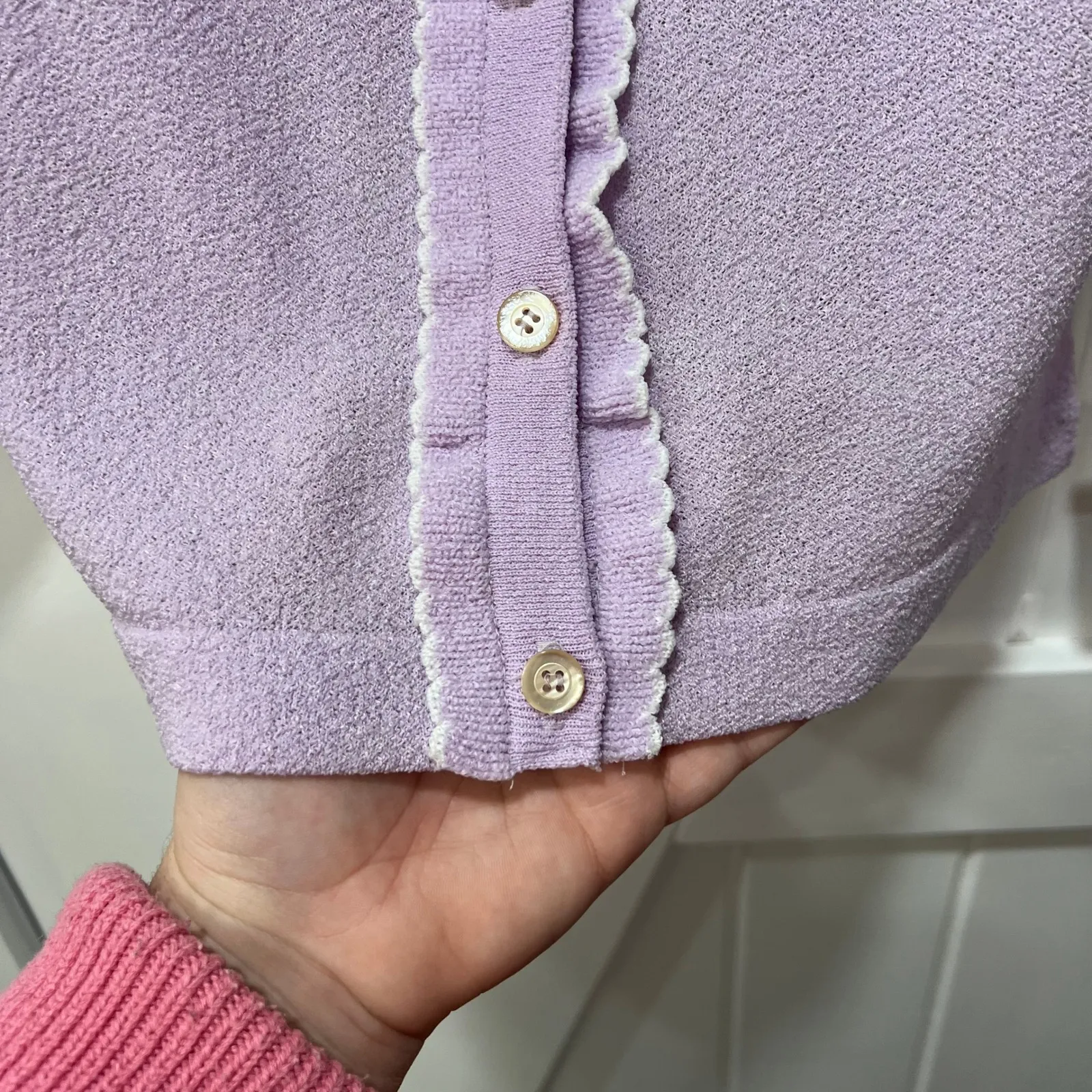 Talbott USA 34 Deadstock Purple Cardigan Sweater Union Vintage Career Knit Size L - Image 5