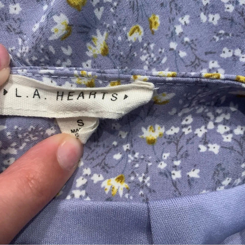 • Pacsun LA Hearts floral cutout mini dress purple small - Image 6