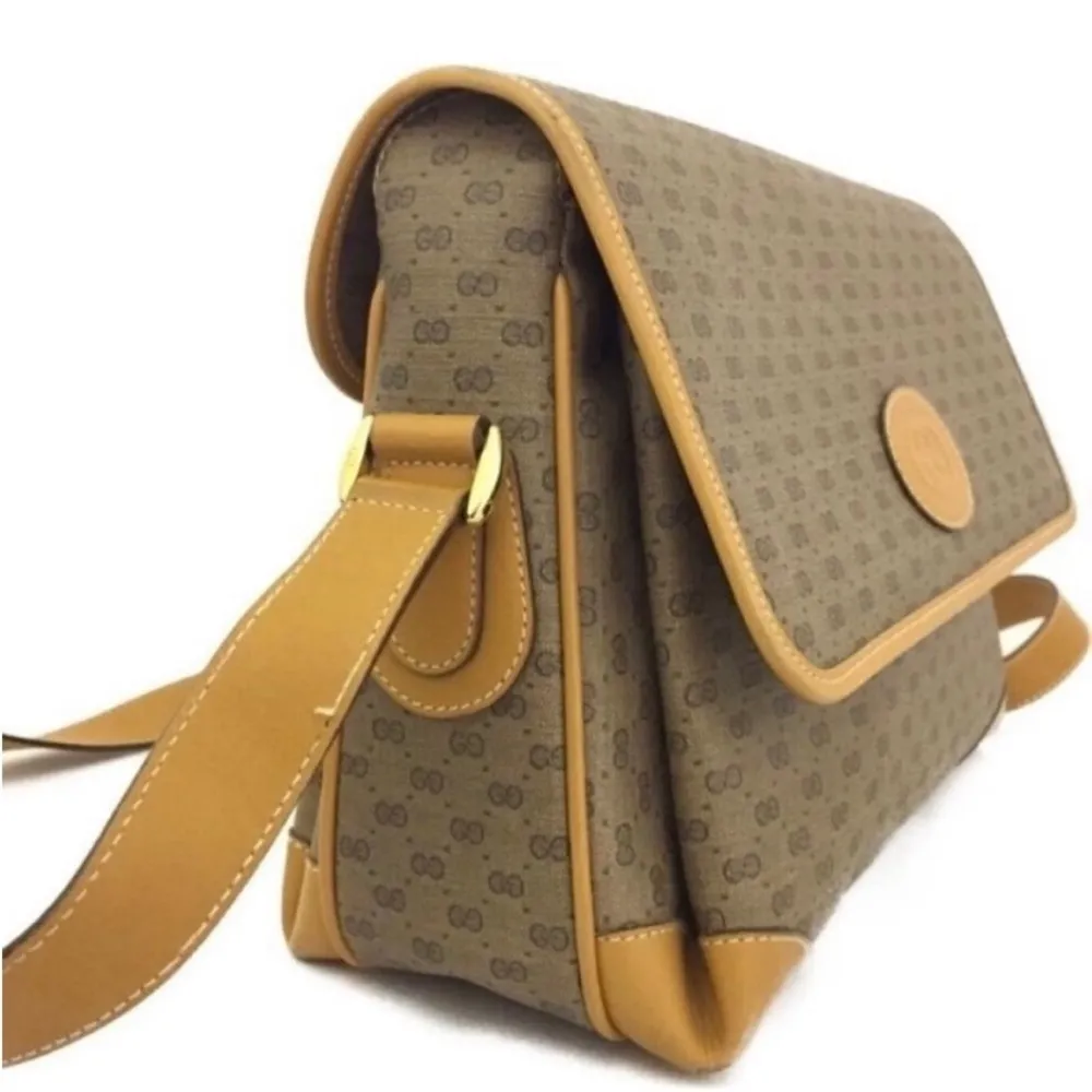Vintage Gucci Micro GG Monogram Canvas Shoulder Bag - Image 3