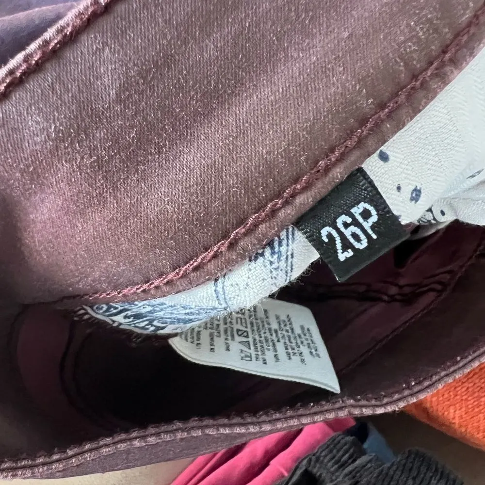 Pilcro and the Letterpress Anthropologie Waxes Lace Up Ankle Pants Burgundy - Image 12