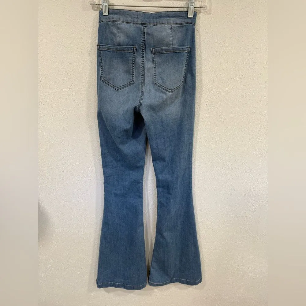 Altar’d State Kane High-Rise Flare Jeans, Y2K Boho Bellbottoms Size 0 - Image 3