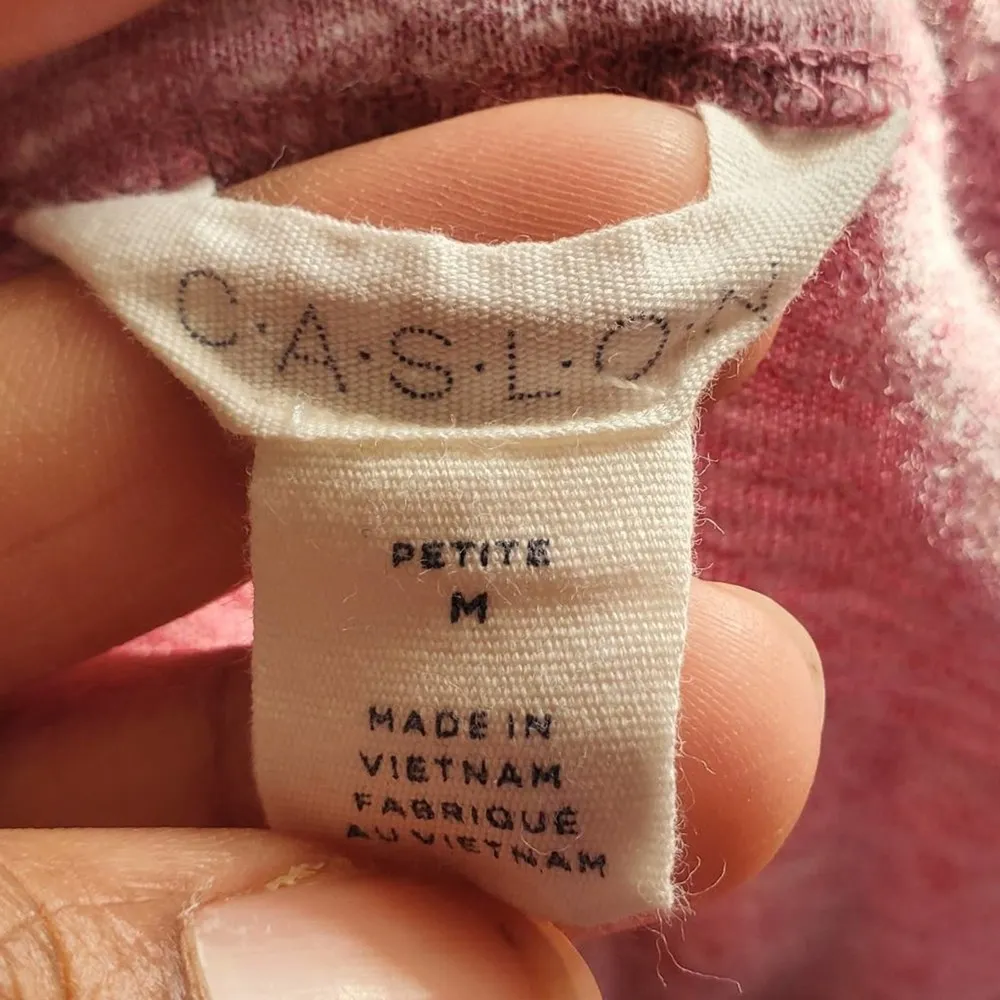 Caslon Cozy Tie Waist Peplum Red Top M Petite - Image 6