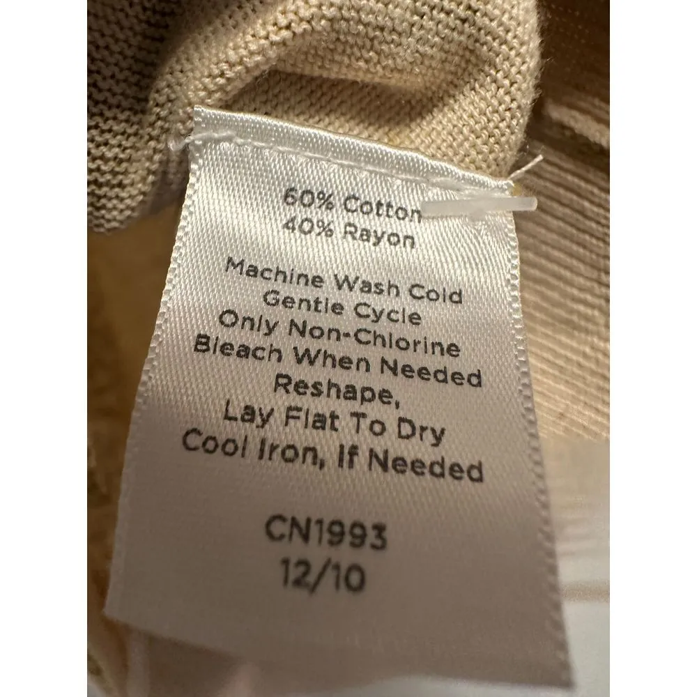 Talbots Petites NWT Animal Print Cardigan Yellow Size P (XS/S) - Image 4