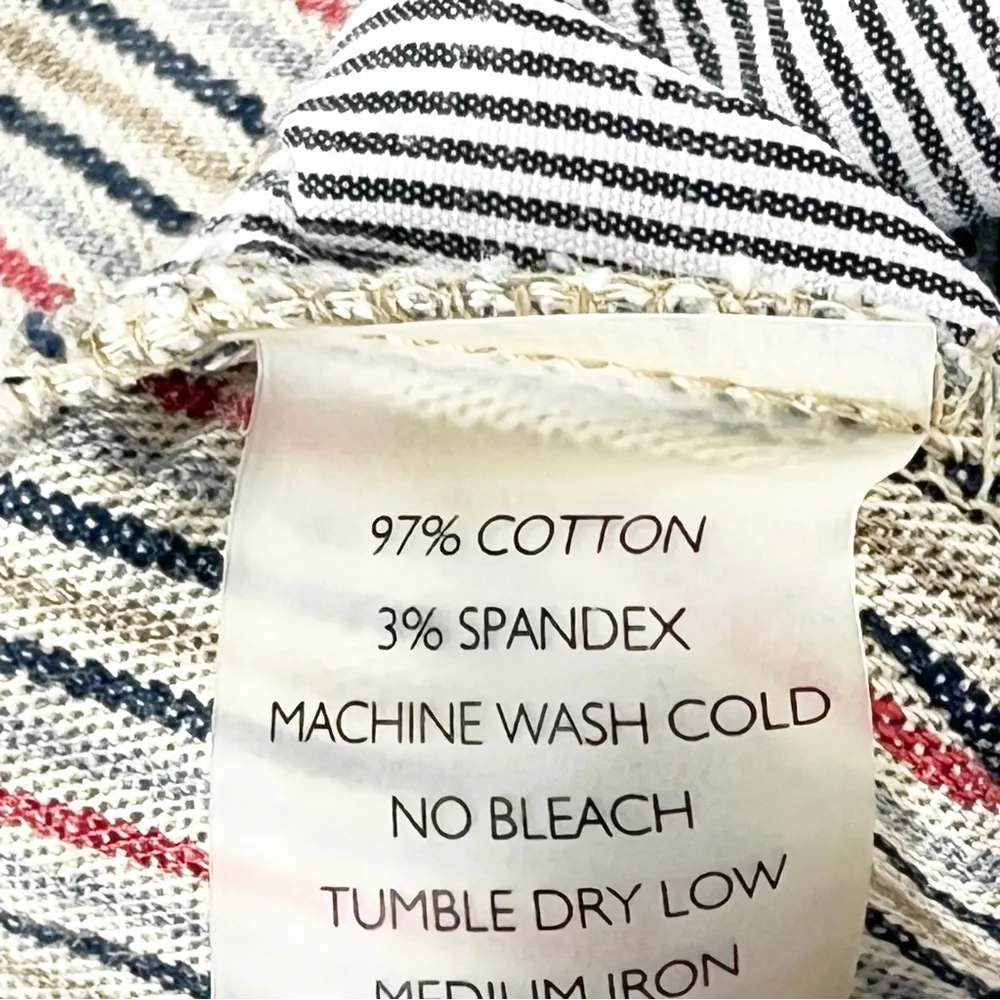 PERUVIAN CONNECTION Multicolored Striped Pants, Size 10 - Image 4