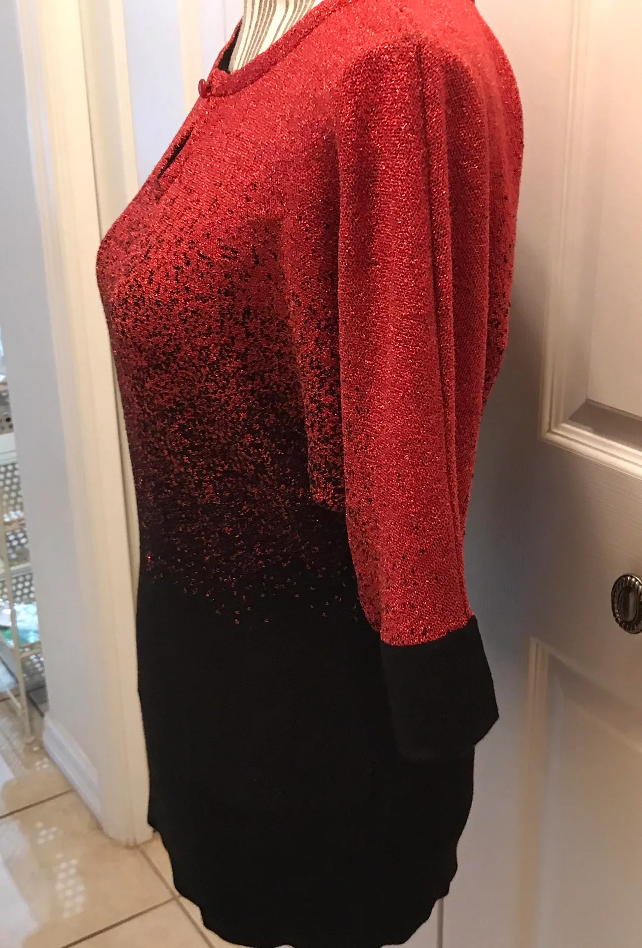 NY Collection black/red sweater Top - Image 2
