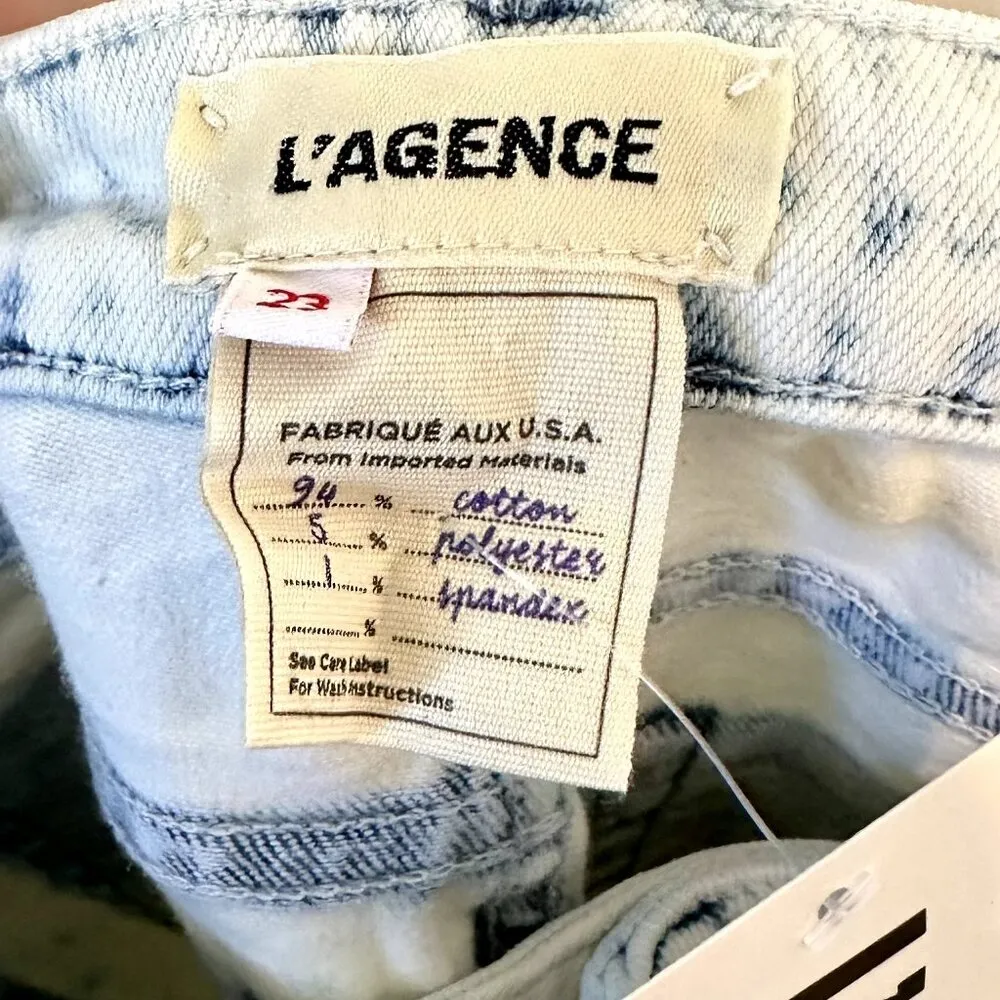 NWT L'AGENCE El Matador High Rise Slim Jean in Ghost Destruct - Size 23 - Image 3