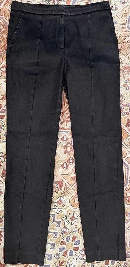 Talula Women's Coated Mid-Rise Flat Front Slim Straight Ankle Pants Black Size 6 - Image 1