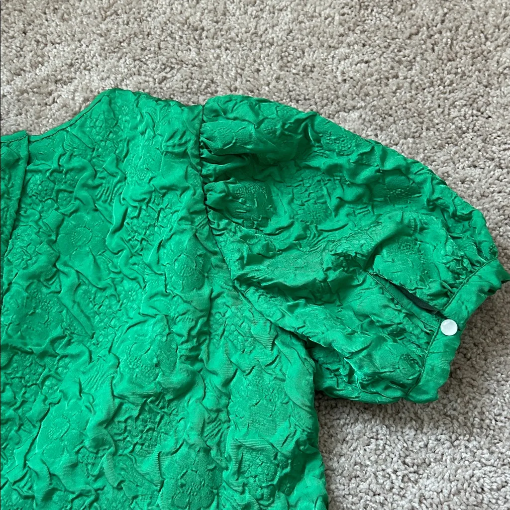 Le masterpiece Green balloon puff dress. S - Image 15