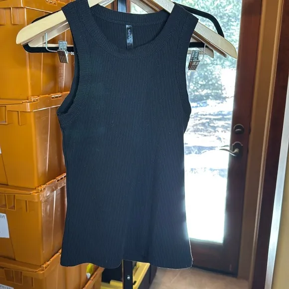 Savvi Sophia Black Ribbed Tank Size Small - Image 2
