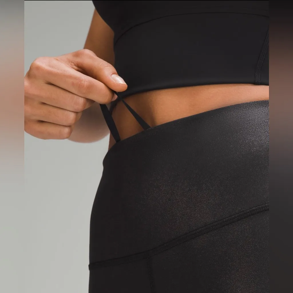 Lululemon NWT  Wunder Train High Rise Tight 28” Foil Black Size 4 - Image 5