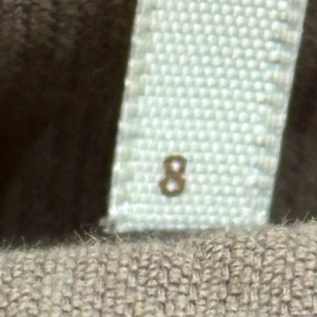 Women's Free People Brown Corduroy Mini Skirt‎ Zip Back Size 8 - Image 6