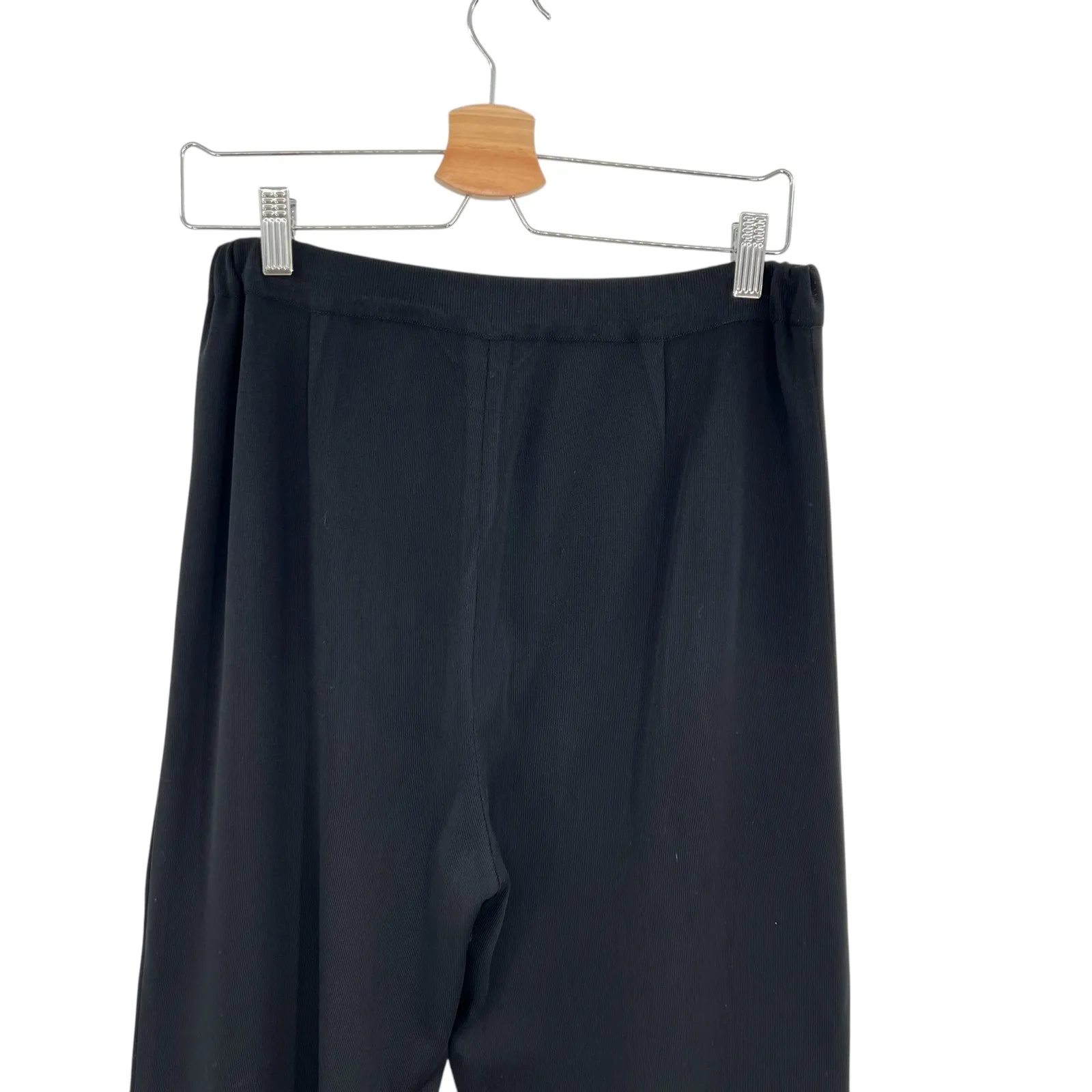 Exclusively Misook Knit Pants Pull-On Straight Leg Black Size Large Petite - Image 7