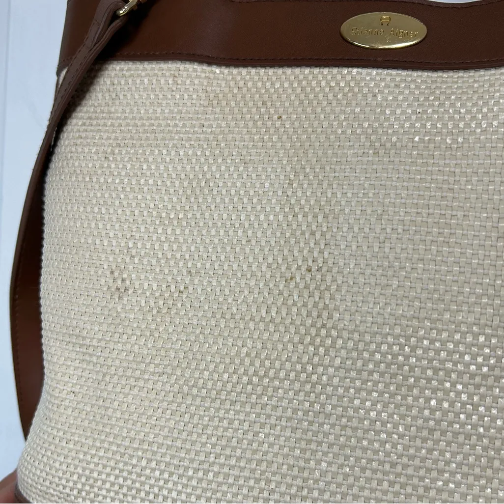 Etienne Aigner Brown and Cream Tote Bag /Crossbody bag - Image 2
