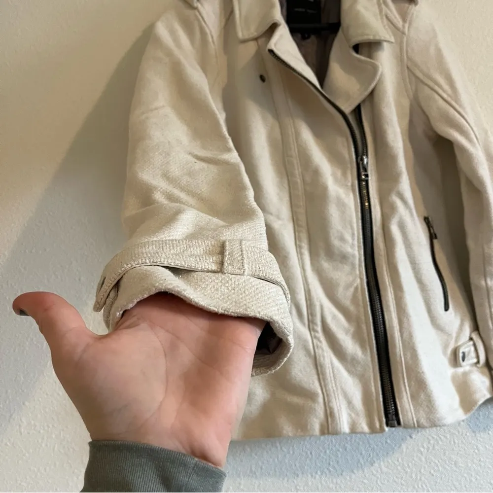 Sanctuary Clothing Los Angeles Cotton Canvas Cream Jacket Size M Medium - Image 4