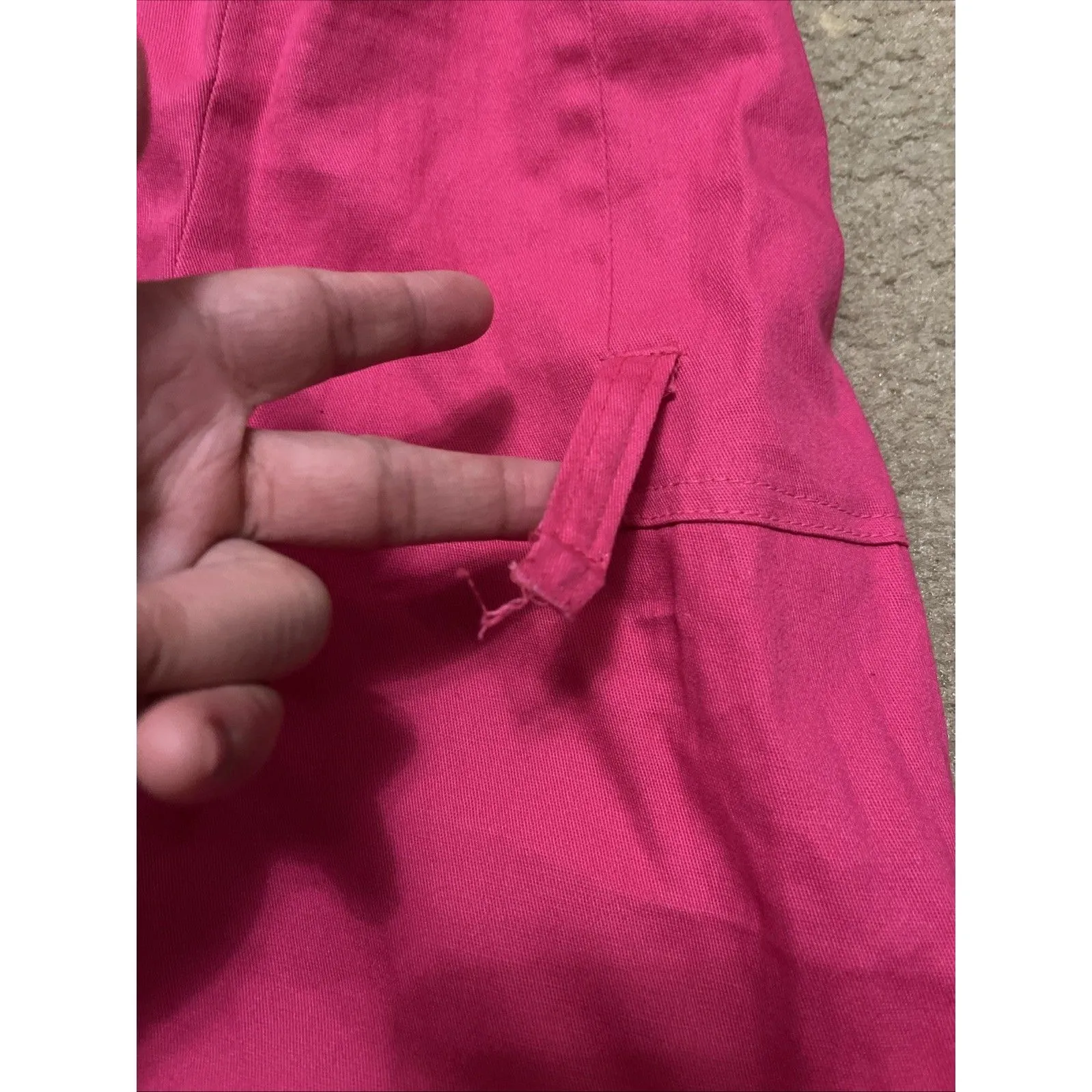 Vtg 90s Hot Pink Barbie Romper M Retro Pinup Zip Sleeveless Cotton Cowgirl Boho Size M - Image 8