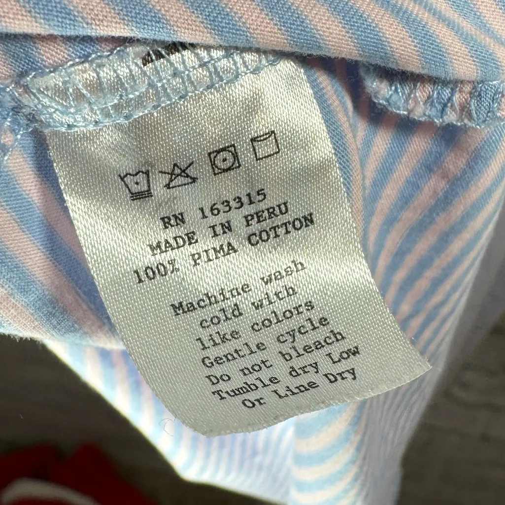 Renwick 3/4 Sleeve‎ Stripes pink & blue golf Polo Womens Size XLarge - Image 9