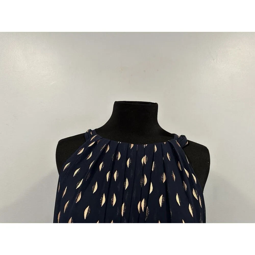 Betsy & Adam Metallic Layered Ruffle Sleeveless Maxi Dress Size 14 NWOT - Image 3