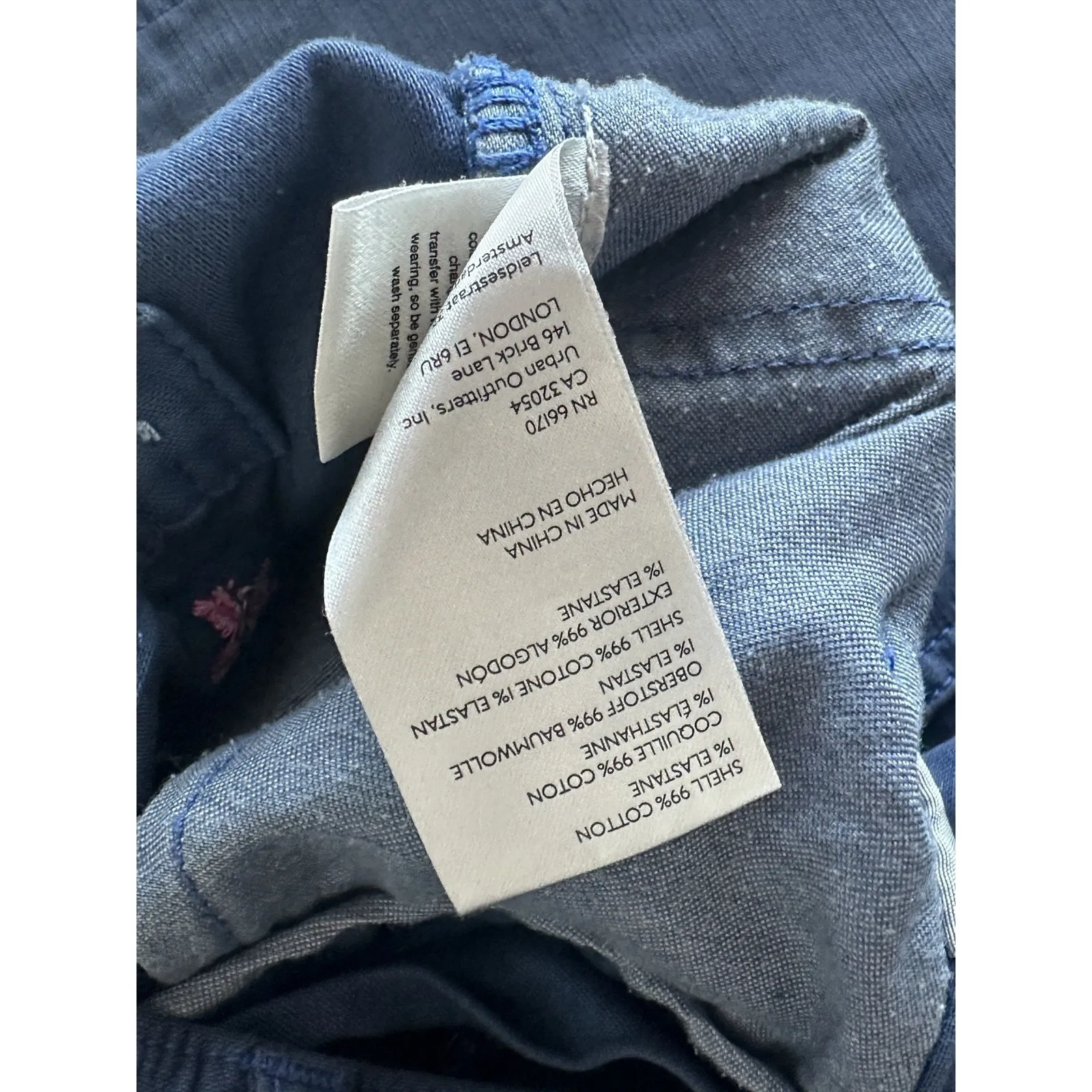 Anthropologie Pilcro The Roamer Twill Navy Embroidered Pants, Sz: 25 Boho (b1) - Image 4