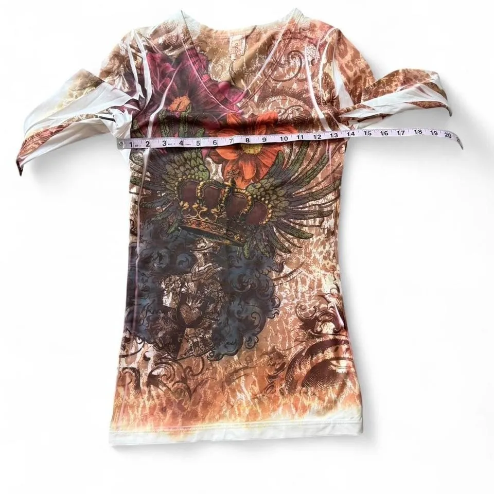 Y2K Printed Long Sleeve Top - Image 7