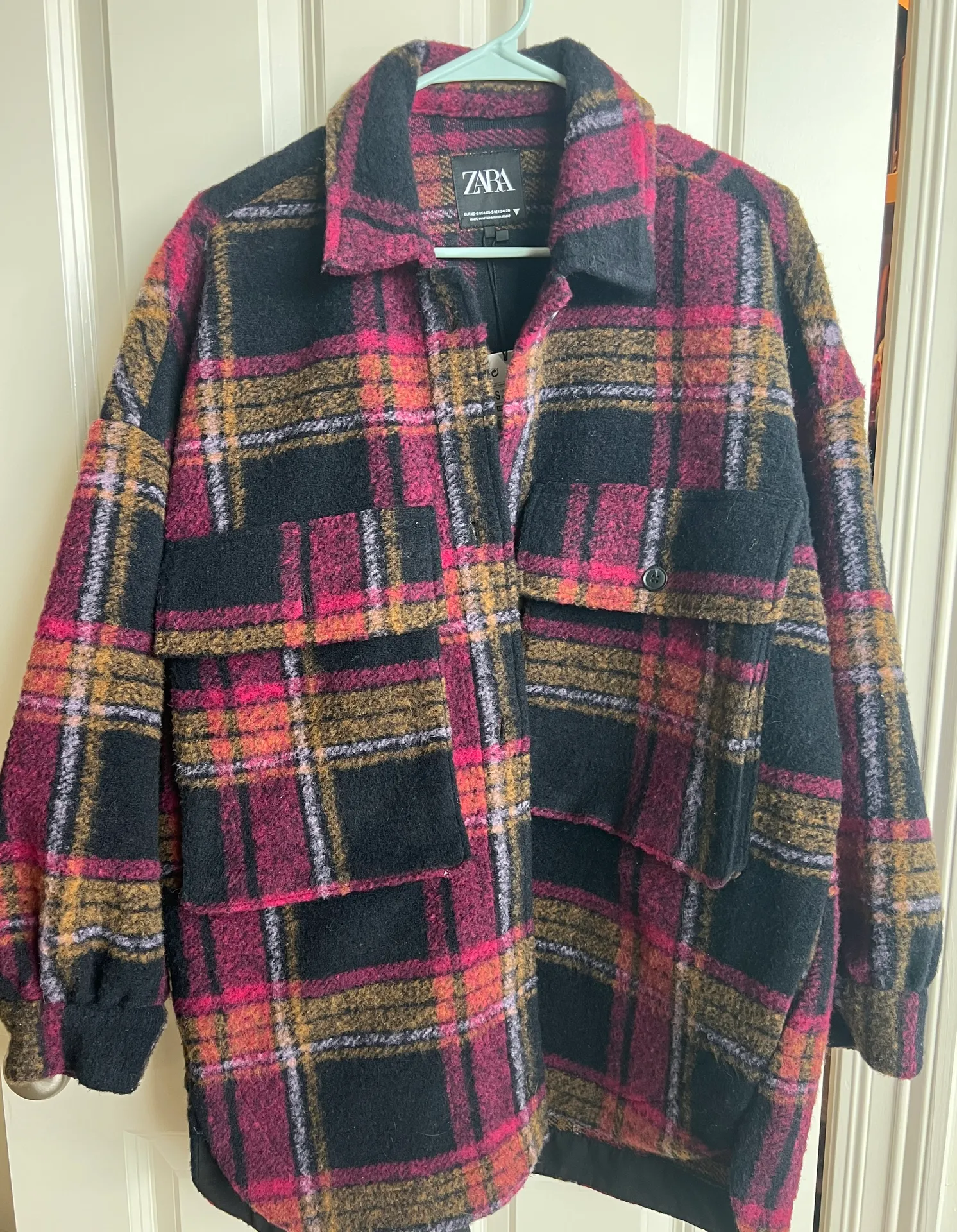 ZARA Plaid Shacket Coat - Image 3