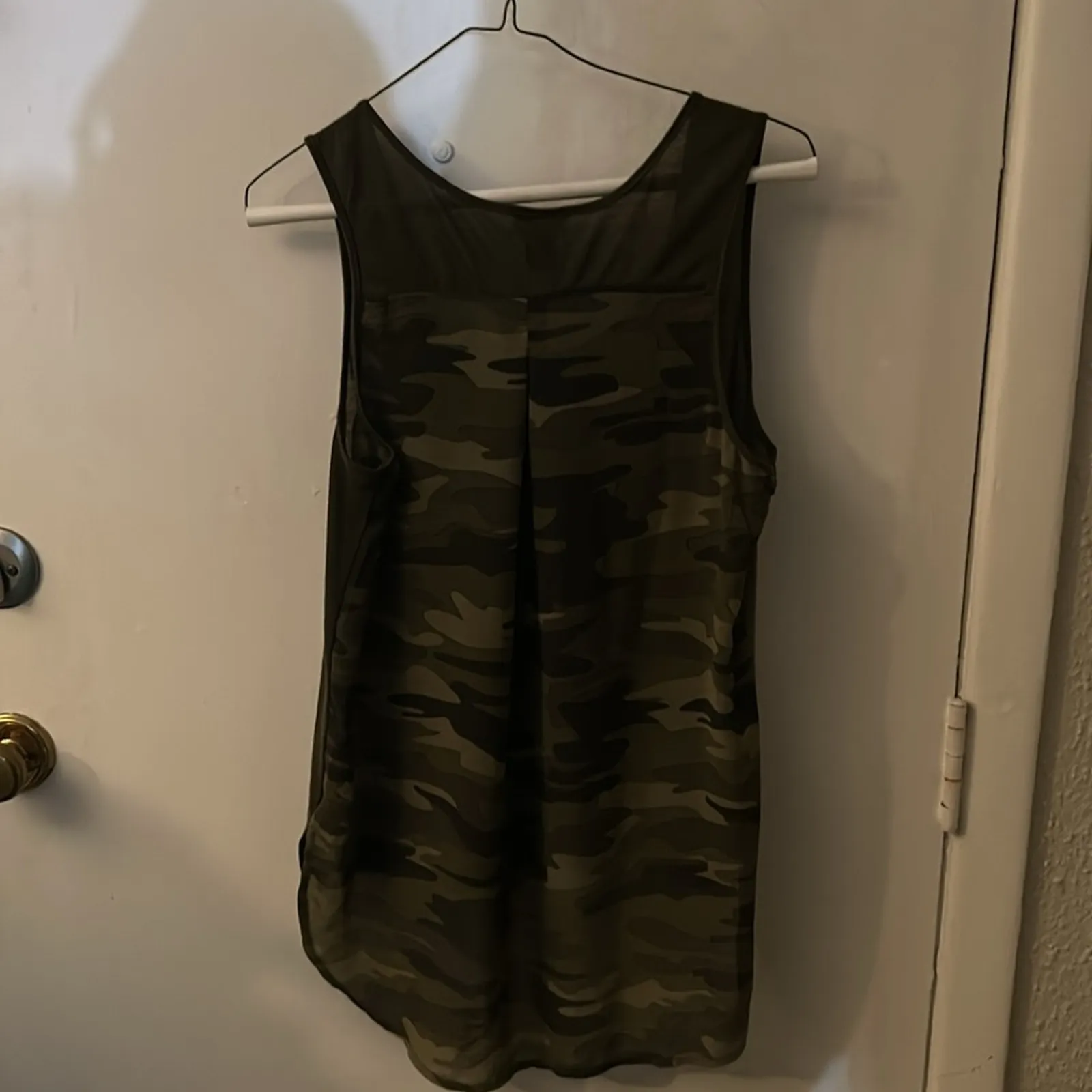 Rue21 Sheer Green Camo Tank L Casual Dopamine Boho Streetwear Casual Steampunk - Image 4