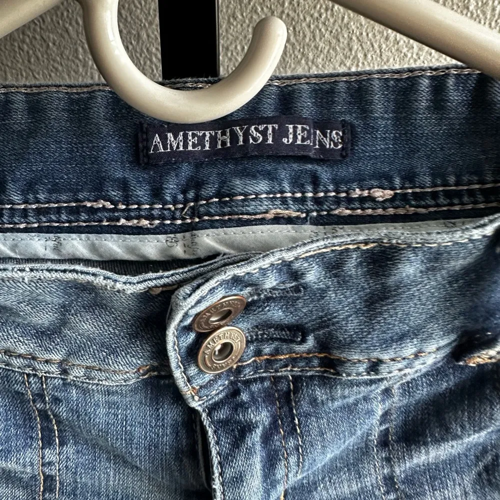 Women's Blue Distressed Jeans - Image 3
