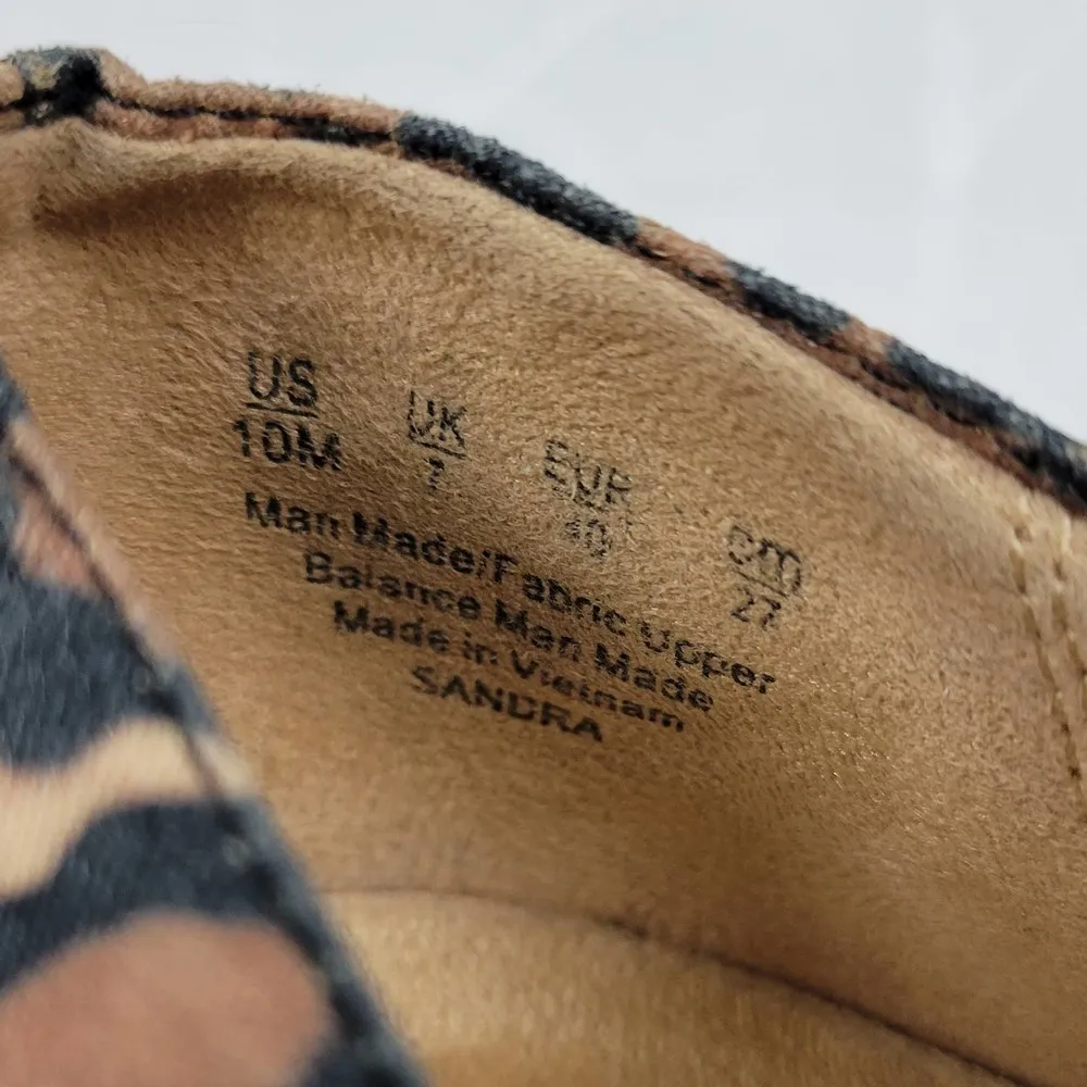 Naturalizer Sandra Womens Shoes Size 10 Black Leopard Wedge Comfort Sneaker - Image 3