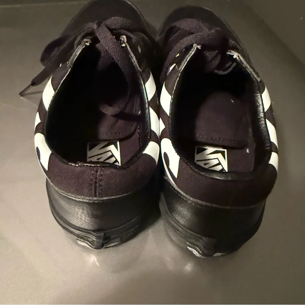 Vans Kids' Black and White Logo Sneakers - Image 2