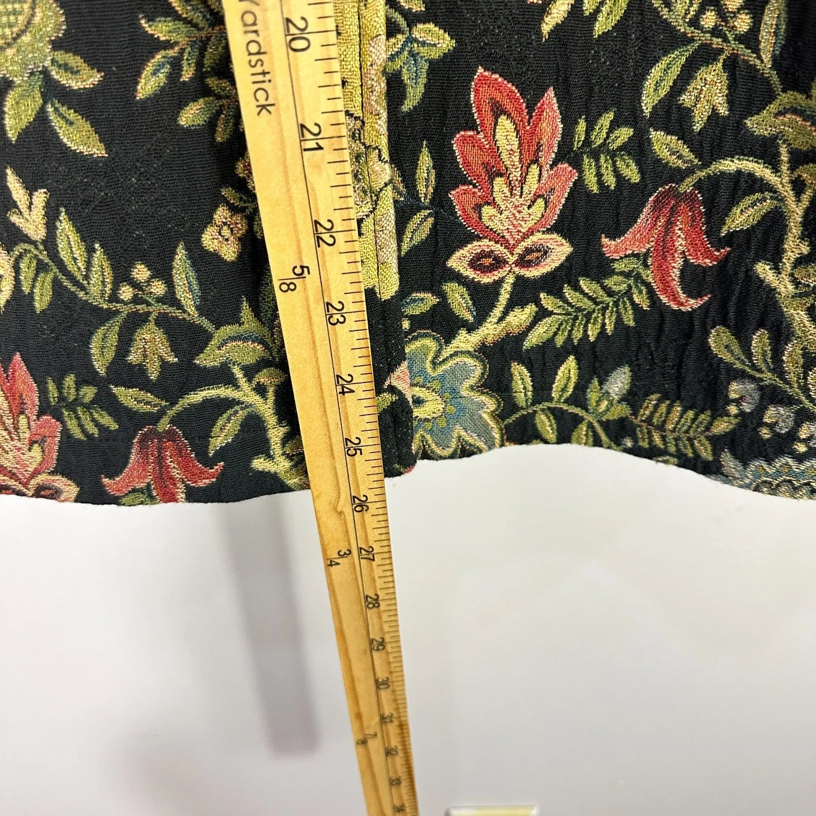 Vintage Carol Anderson Floral Tapestry Jacket Medium Dark Romantic Boho Fairy - Image 4