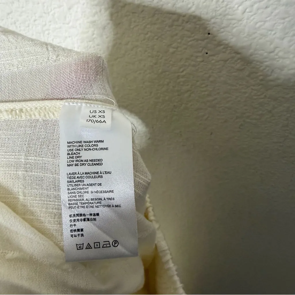 Free People Nikki Crochet Wide Leg Ivory Cream Pants Womens Size XS - Image 6