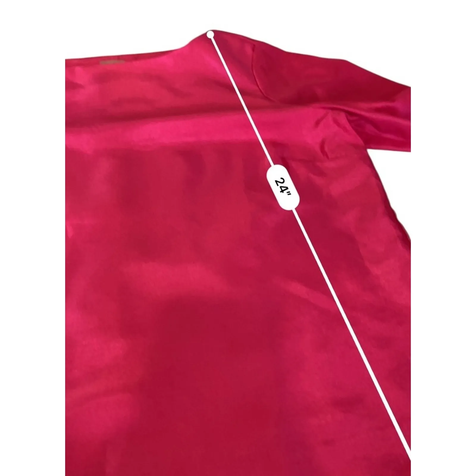 CHICO’S Size 2 (L, 12/14) Fuchsia Pink Boat Neck 3/4 Sleeve Blouse Top NYE - Image 7