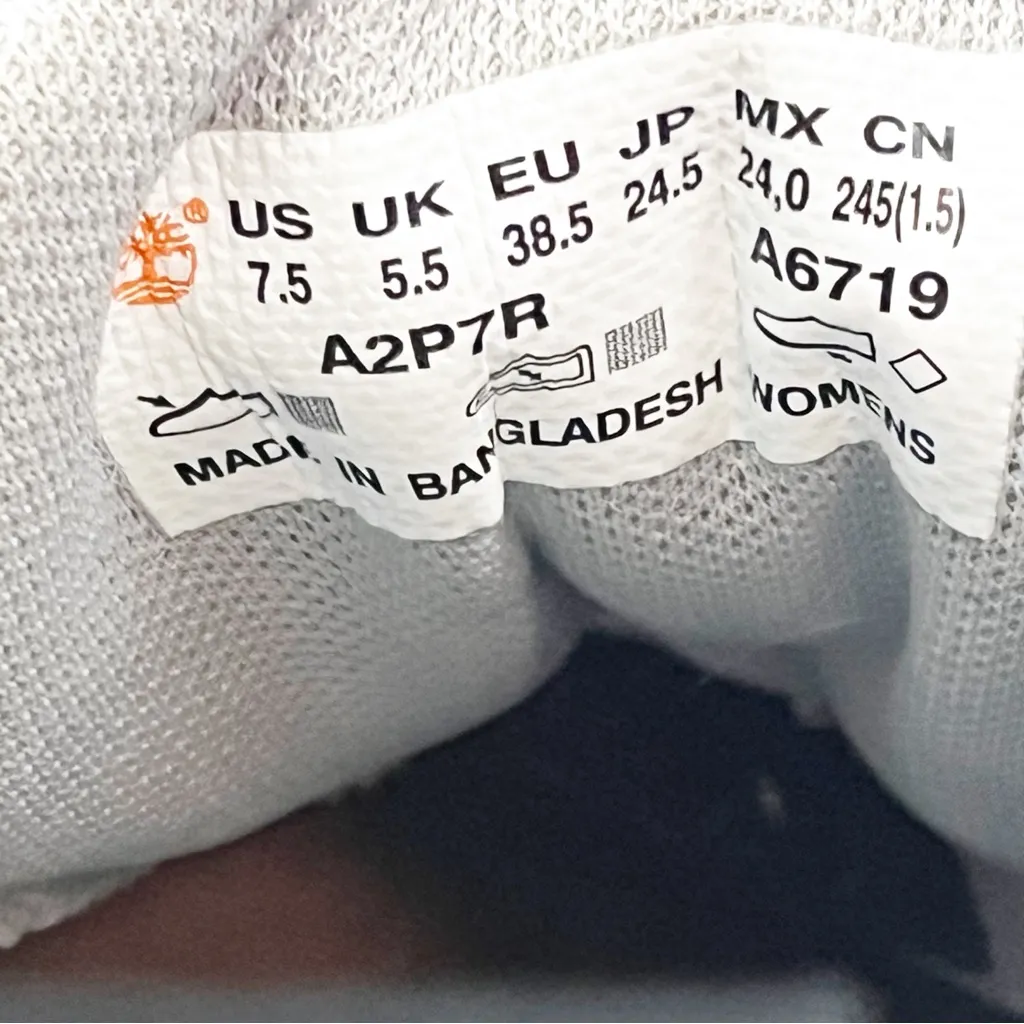 TIMBERLAND Delphiville White Gray Lace Up Tennis Shoes Sneakers, Size 7.5 - Image 2