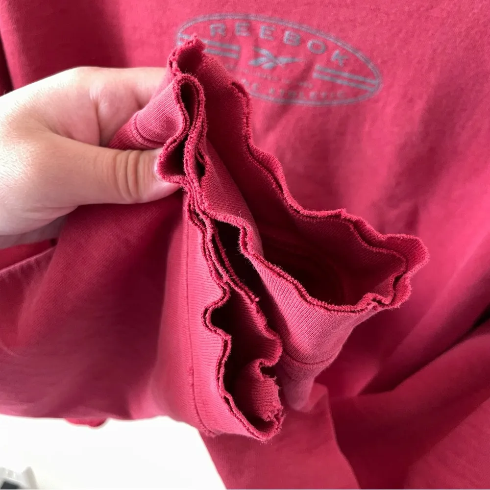 Vintage y2k Red  Cropped Sweatshirt - Image 2